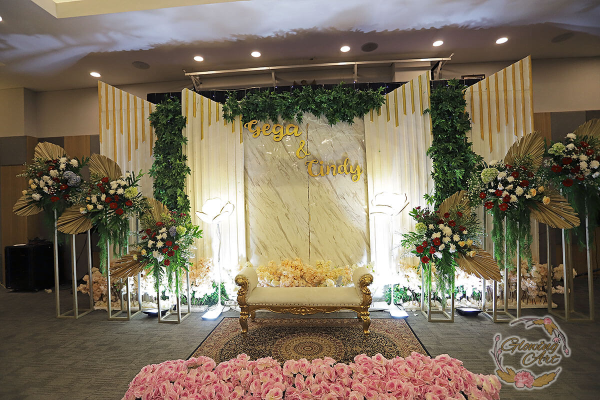 Backdrop Lamaran Bandung Cindy & Gega Dekorasi Wedding Murah