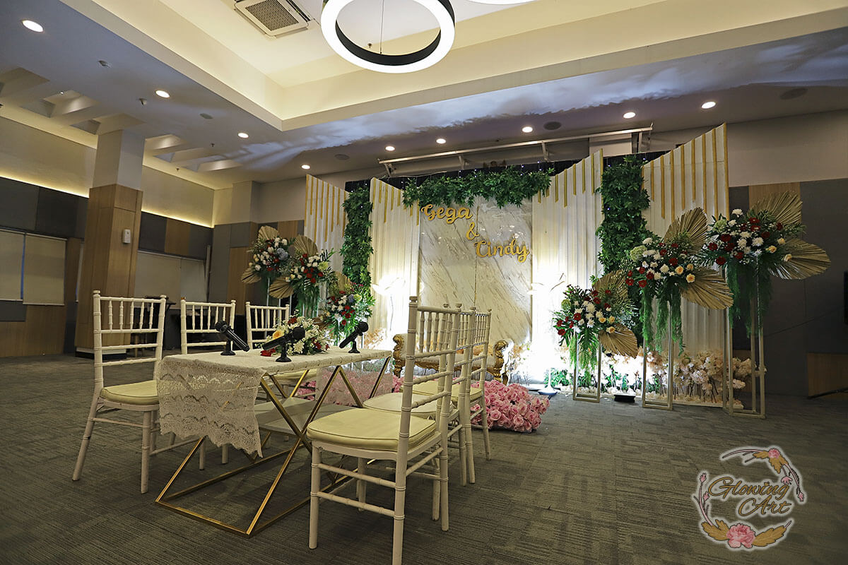 Backdrop Lamaran Bandung Cindy & Gega Dekorasi Wedding Murah